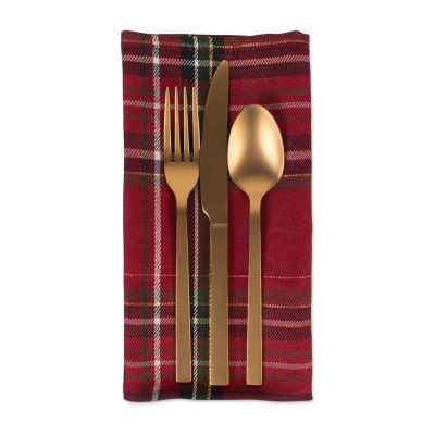 Design Imports Holiday Metallic Plaid 6-pc. Napkins