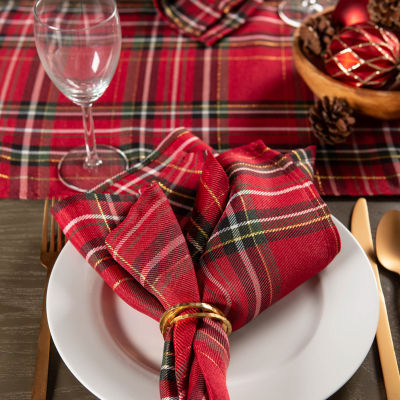 Design Imports Holiday Metallic Plaid 6-pc. Napkins