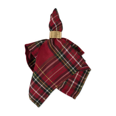 Design Imports Holiday Metallic Plaid 6-pc. Napkins