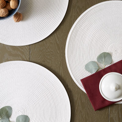Design Imports Round Woven 6-pc. Placemat