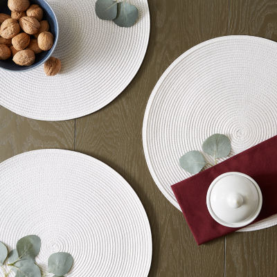 Design Imports Round Woven 6-pc. Placemat