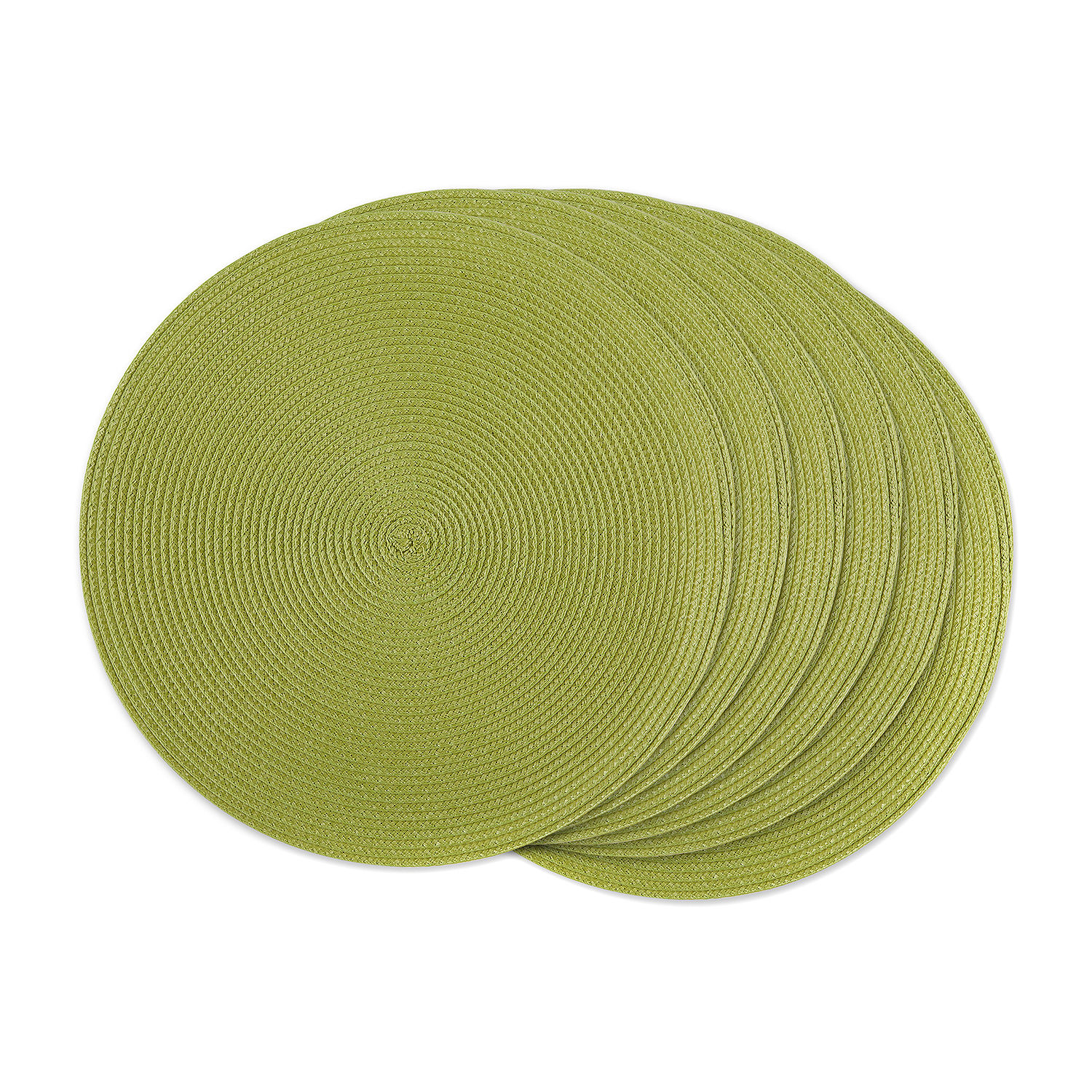 Imports Green Round Woven 6-pc. Placemats, Color: Avocado Green - JCPenney