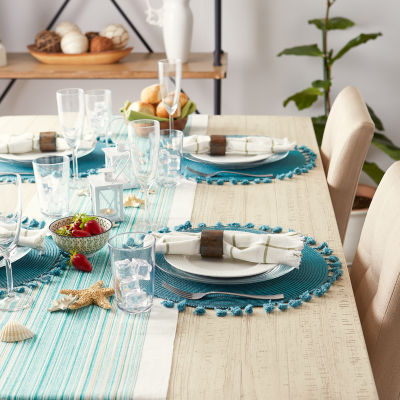 Design Imports Tassel Woven Round 6-pc. Placemats