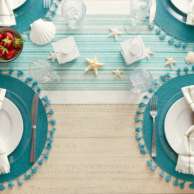 Design Imports Tassel Woven Round 6-pc. Placemats