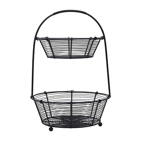 Gourmet Basics By Mikasa Tulsa 2 Tier Basket, One Size, Black