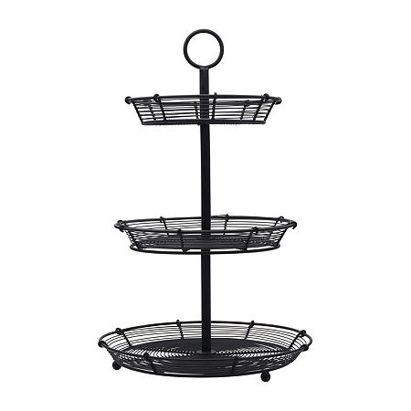 Gourmet Basics By Mikasa Tulsa 3 Tier Basket, One Size, Black