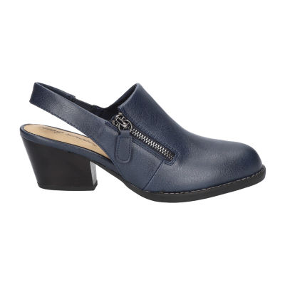 Easy Street Womens Cyclone Round Block Heel Pumps