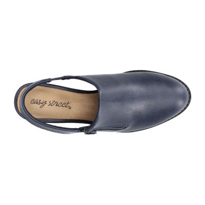 Easy Street Womens Cyclone Round Block Heel Pumps