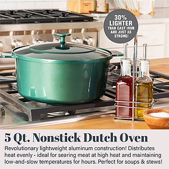 Taste of Home 5 Quart Nonstick Aluminum Dutch Oven with Lid, 5