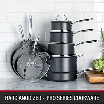 Granitestone Armor Max Hard Anodized Ultra Durable 14-pc. Cookware Set,  Color: Black - JCPenney