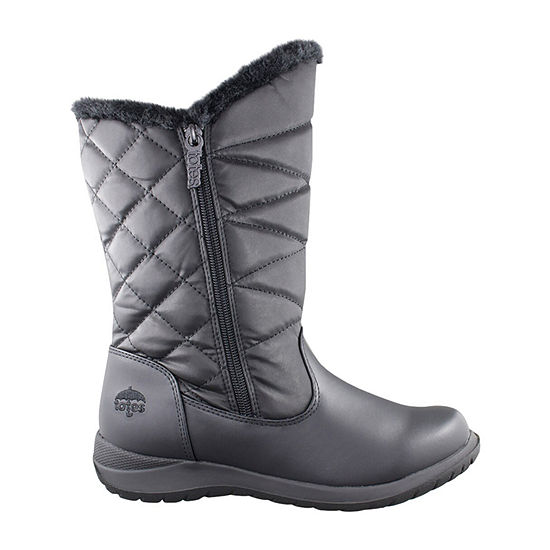 Totes Womens Joni Waterproof Flat Heel Winter Boots