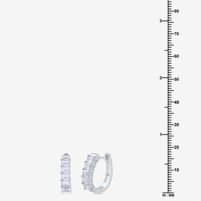 (H-I / I1) 2 CT. T.W. Lab Grown White Diamond 10K or 14K White or Yellow Gold 17.5mm Hoop Earrings