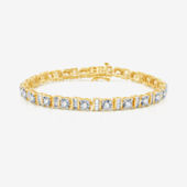 LIMITED QUANTITIES Le Vian Grand Sample Sale™ Bracelet featuring Neopolitan Opal™, Vanilla Diamonds®, Chocolate Diamonds® set in 14K Strawberry Gold®