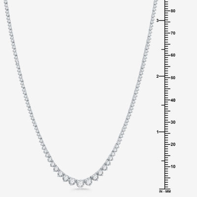 H-I / I1) Womens CT. T.W. Lab Grown Diamond 10K or 14K Gold Tennis Necklaces