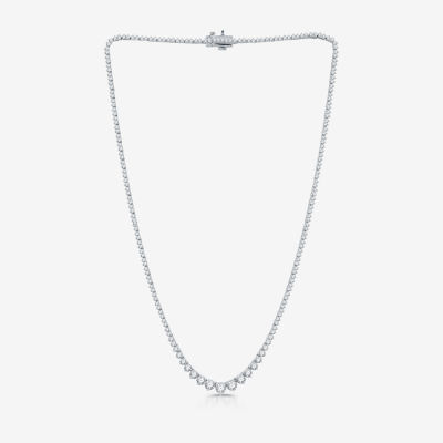 (H-I / I1) Womens 6 CT. T.W. Lab Grown White Diamond 10K or 14K White or Yellow Gold Tennis Necklaces