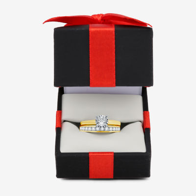 1 CT. T.W. Natural Diamond Round Solitaire Bridal Set in 10K Gold