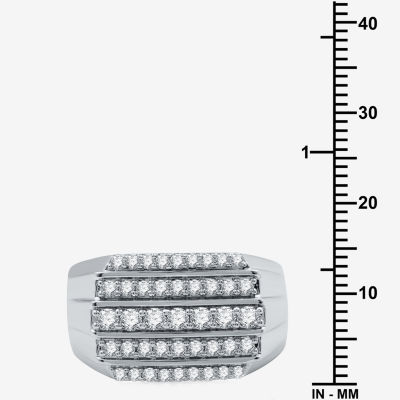 (H-I / I1) Mens 1 CT. T.W. Lab Grown Diamond 10K Gold Fashion Ring