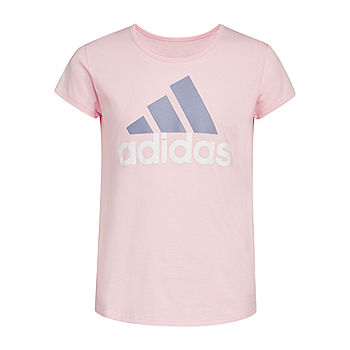 Retirada Detectable Morbosidad adidas Big Girls Crew Neck Short Sleeve Graphic T-Shirt, Color: Clear Pink  - JCPenney