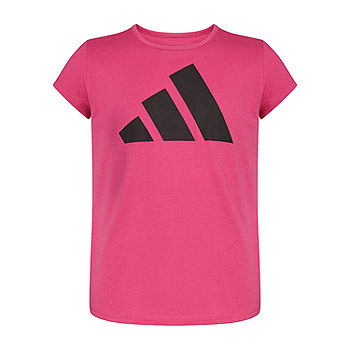 bijgeloof kopiëren lichtgewicht adidas Big Girls Crew Neck Short Sleeve Graphic T-Shirt, Color: Semi Lucid  Fuchsia - JCPenney