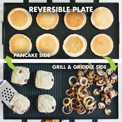 GreenPan Electrics Healthy Ceramic Nonstick, 3-in-1 Reversible Grill, Griddle & Raclette