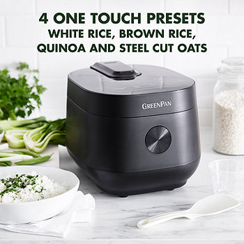 GreenLife Cook Duo Healthy Ceramic Nonstick 6QT Slow Cooker, White &  Healthy Ceramic Nonstick 4-Cup Rice Oats and Grains Cooker, PFAS-Free,  Dishwasher