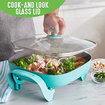 GreenLife Nonstick 12 Square Electric Skillet with Glass Lid