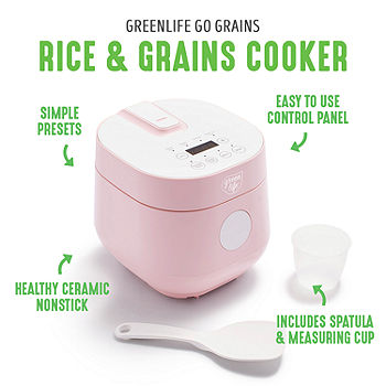 GreenLife Healthy Ceramic Nonstick Rice & Grains Cooker - Pink