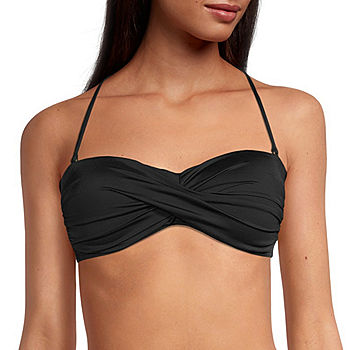 Mynah Bandeau Bikini Swimsuit Top, Color: Black - JCPenney