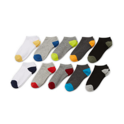 Thereabouts Little & Big Kid Boys 10 Pair Low Cut Socks