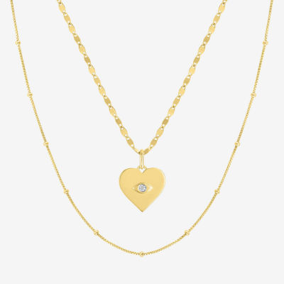 Diamond Addiction (G-H / Si2-I1) Womens Diamond Accent Lab Grown White Diamond 14K Gold Over Silver Sterling Silver 2-pc. Jewelry Set