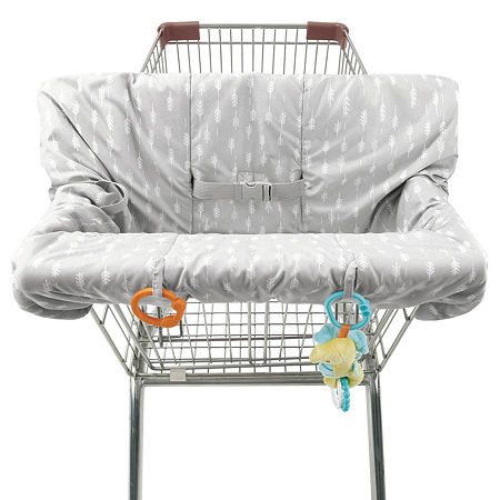 Belle Gray Leaf Leaf Shopping Cart Cover