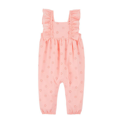 Carter's Baby Girls Sleeveless Romper, Color: Pink - JCPenney