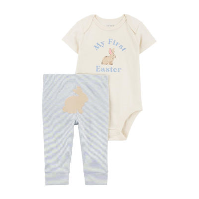 Carter's Baby Boys 2-pc. Round Neck Short Sleeve Bodysuit Set