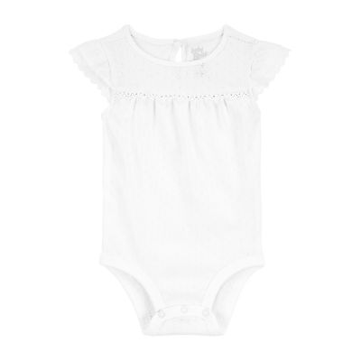 Oshkosh Baby Girls Scoop Neck Short Sleeve Bodysuit