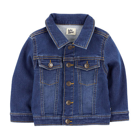 Oshkosh Baby Boys Denim Lightweight Softshell Jacket, 12 Months, Blue