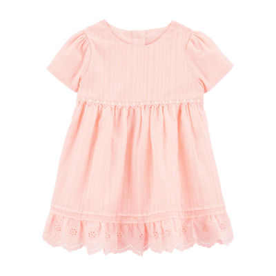 Oshkosh Baby Girls Short Sleeve Fitted A-Line Dress