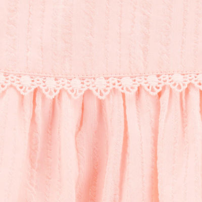 Oshkosh Baby Girls Short Sleeve Fitted A-Line Dress