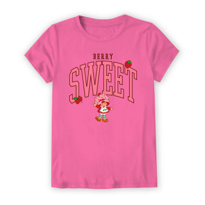 Strawberry Shortcake Little & Big Girls Round Neck Short Sleeve Graphic T-Shirt