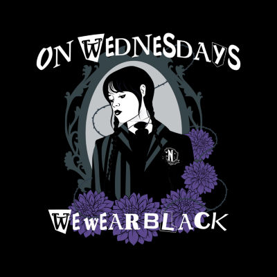 Little & Big Girls Round Neck Short Sleeve Wednesday Addams Graphic T-Shirt