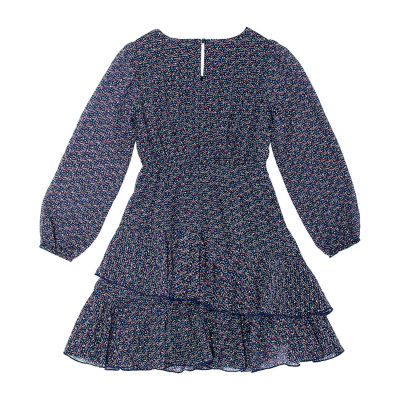 Trixxi Girl Little & Big Girls Long Sleeve Wrap Dress