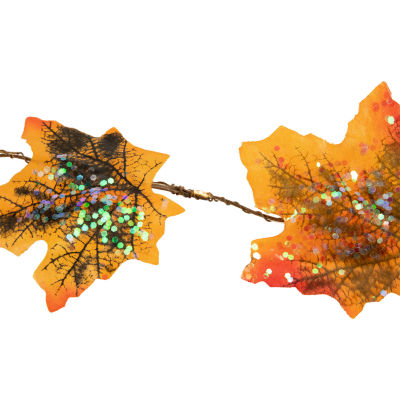 Northlight 10-Count Led Fall Harvest Maple Leaves Micro 4ft Brown Wire Set String Lights