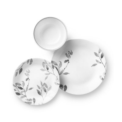 Corelle Boutique 12-pc Misty Leaves Dinnerware Set