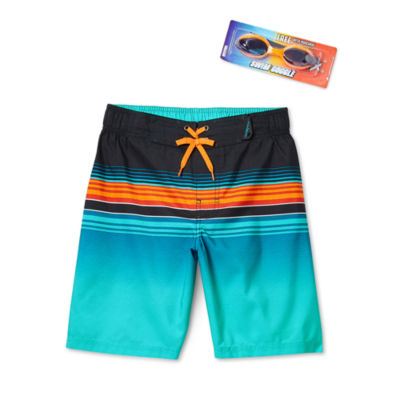 ZeroXposur Big Boys Above The Knee Striped Board Shorts