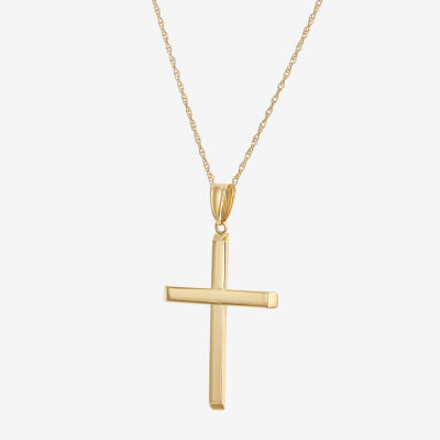 Mens 14K Gold Cross Pendant