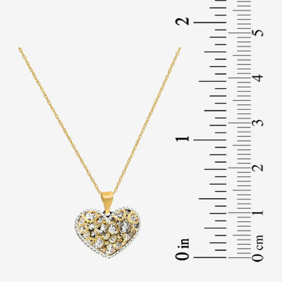 Made in Italy Womens 14K Gold Heart Pendant Necklace