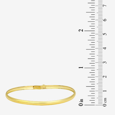 14K Gold Round Bangle Bracelet