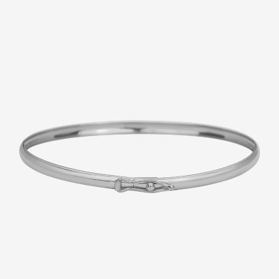 14K Gold Round Bangle Bracelet