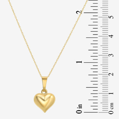 Girls 14K Gold Heart Pendant Necklace