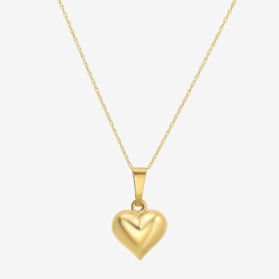 Girls 14K Gold Heart Pendant Necklace