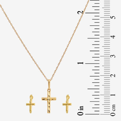 14K Gold Cross 2-pc. Jewelry Set